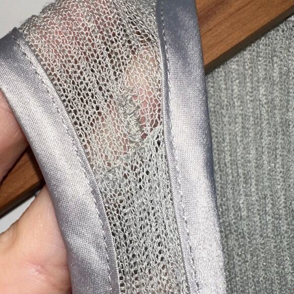 Zara Grey Scoop Neck Delicate Sheer Viscose Linen Mesh Knit Tank Top Size XS - Picture 15 of 15